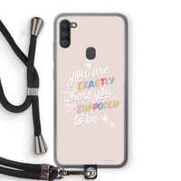Right Place: Samsung Galaxy A11 Transparant Hoesje met koord