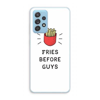 Fries before guys: Samsung Galaxy A73 Transparant Hoesje