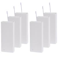 Pakket van 6x stuks witte radiators bak luchtbevochtigers/waterverdampers 20 cm