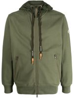 Moncler hoodie zippé à patch logo - Vert - thumbnail