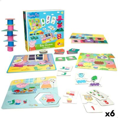 Educatief Spel Peppa Pig Edu Games Collection 24,5 x 0,2 x 24,5 cm (6 Stuks) 10-in-1