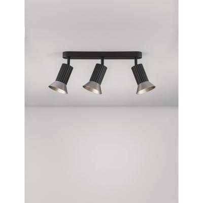 Lyora PlafondlampLuvia 3-lichts zwart met brons - 9011443