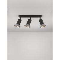Lyora PlafondlampLuvia 3-lichts zwart met brons - 9011443