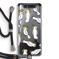 Papegaai: Samsung Galaxy A80 Transparant Hoesje met koord