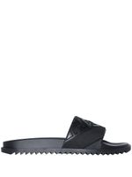 FENDI claquettes à motif FF embossé - Noir