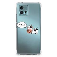 Motorola Moto G72 Stevig Bumper Hoesje Cow - thumbnail