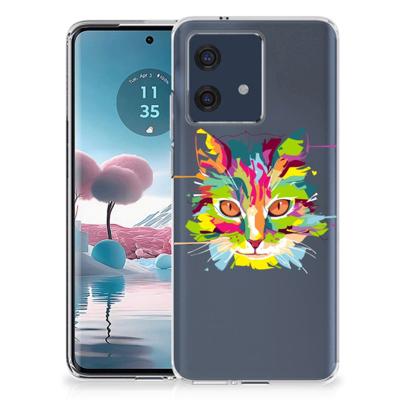 Motorola Edge 40 Neo Telefoonhoesje met Naam Cat Color Motorola Edge 40 Neo Telefoonhoesje met Naam Cat Color