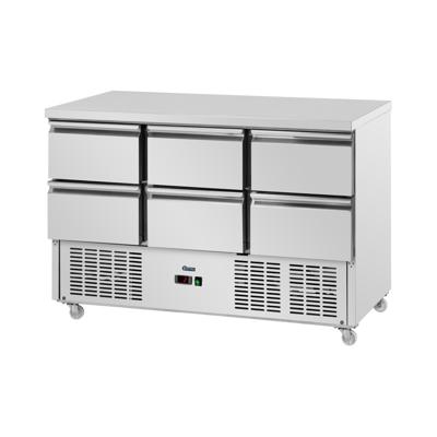 Koeltafel op wielen - 350 l - 6 laden - 136,5 x 70 cm - RVS - Royal Catering