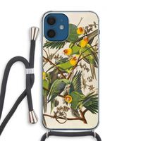 Carolinaparkiet: iPhone 12 Transparant Hoesje met koord
