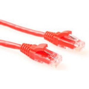 ACT Rode 0,5 meter U/UTP CAT5E patchkabel component level met RJ45 connectoren