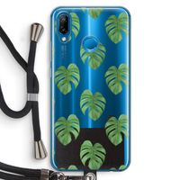 Monstera leaves: Huawei P20 Lite Transparant Hoesje met koord