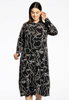 Yoek Blouse midi MASK | Zwart | Maat 58/60