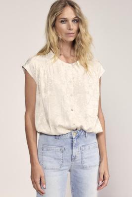 Tramontana Sleeveless Jacquard Blouse C21-20-301 Blouse 006801-stonemelange