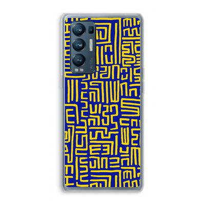 Majorelle Blue Print: Oppo Find X3 Neo Transparant Hoesje