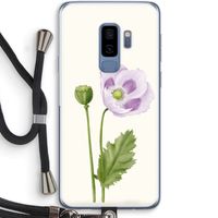 Purple poppy: Samsung Galaxy S9 Plus Transparant Hoesje met koord