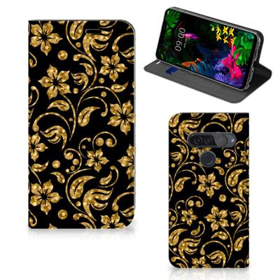 LG G8s Thinq Smart Cover Gouden Bloemen LG G8s Thinq Smart Cover Gouden Bloemen