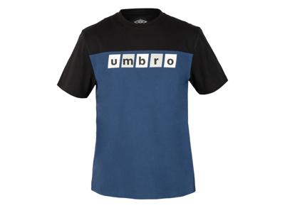UMBRO Heren T-shirt (Blauw/zwart, L)