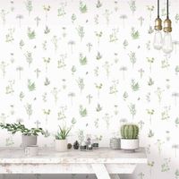 Noordwand behang evergreen herbs and flowers wit