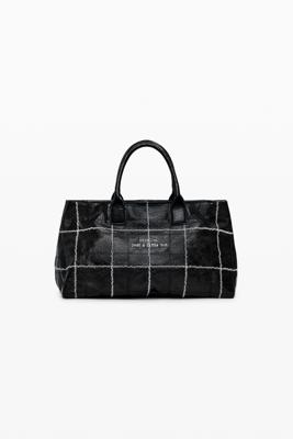 Middelgrote glanzende shopper tas - BLACK - U