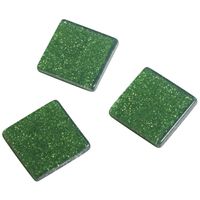 205x stuks acryl glitter mozaiek steentjes groen 1 x 1 cm   -