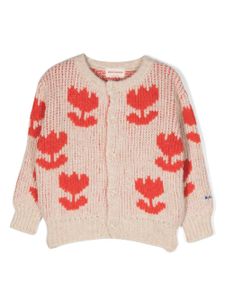 Bobo Choses cardigan Retro Flowers - Tons neutres