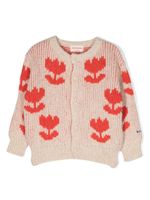 Bobo Choses cardigan Retro Flowers - Tons neutres - thumbnail