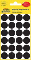 Etiket Avery Zweckform 3003 rond 18mm zwart 96stuks - thumbnail