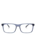 Emporio Armani lunettes de vue rectangulaires à logo - Bleu