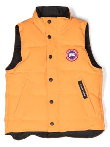 Canada Goose Kids logo-patch padded gilet - Oranje