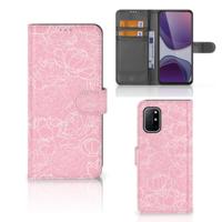 OnePlus 8T Hoesje White Flowers | Portemonnee hoesje