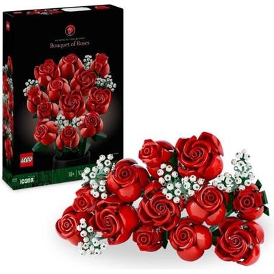 LEGO 10328 Iconen Het boeket rozen, kunstbloemen om te versieren, Valentijnsdagcadeau voor volwassenen