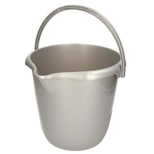 Schoonmaak/huishoud emmer - zilvergrijs - 10 liter - Dia 28 cm en Hoogte 26 cm - kunststof