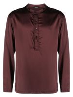 TOM FORD haut de pyjama Henley en soie - Marron