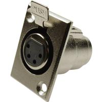 Cliff FC6120 XLR-connector Flensbus, contacten recht Aantal polen: 4 Zilver 1 stuk(s)