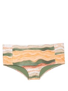 Lygia & Nanny short de bain à rayures colour block - Marron