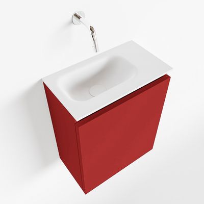 Toiletmeubel Mondiaz Ture | 40 cm | Meubelkleur Fire | Eden wastafel Talc Links | Zonder kraangat