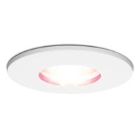 Barcelona - Smart inbouwspot - IP44 waterdicht - 5,5 Watt 345 Lumen - Wifi + Bluetooth - RGBWW - GU10 - Google Home, Amazon Alexa en Siri - Voor binnen, buiten en badkamer - Wit