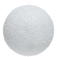 1x Sneeuwdecoratie grote witte sneeuwballen 14 cm - thumbnail