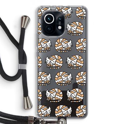 Slapende poes: Xiaomi Mi 11 Transparant Hoesje met koord