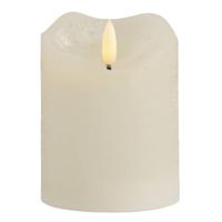 Leen Bakker - LED-kaars Rustiek - Off-white - 10xØ7,6 Cm - Paraffine - Crème