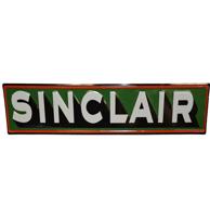Sinclair Vintage Logo Stalen Bord met Relief - 79 x 19cm