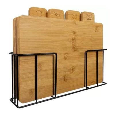 Ruhhy Bamboo snijplanken - 4x stuks - L23 x B30 cm - broodplank/snijplank/ontbijtplank