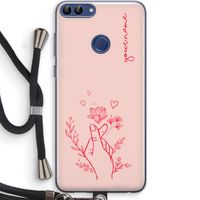 Giving Flowers: Huawei P Smart (2018) Transparant Hoesje met koord