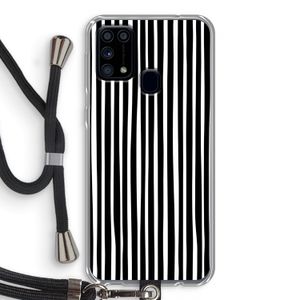 Stripes: Samsung Galaxy M31 Transparant Hoesje met koord