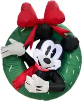 Kurt S. Adler opblaasfiguur Disney Mickey Mouse met krans multi