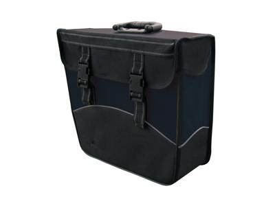 Greenlands enkele tas zwart, rechts. afmeting 37x33x14 cm, inhoud 20 litre