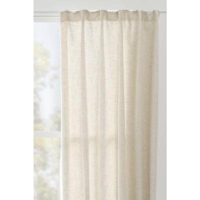 1+1 Gratis Leen Bakker - Gordijn Dante - Zand - 140x280 Cm (1 Stuk) - Polyester - Beige