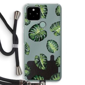 Tropische bladeren: Pixel 5 Transparant Hoesje met koord