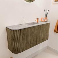 Toiletmeubel Mondiaz Joya Dlux | 93.2 cm | Meubelkleur Dusk | Faye wastafel Glace Wasbak Midden | 1 kraangat
