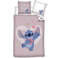 Disney Lilo & Stitch Dekbedovertrek, Heart - Eenpersoons - 140 x 200 cm - Katoen